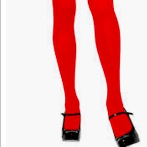 Pantyhose red solid color.